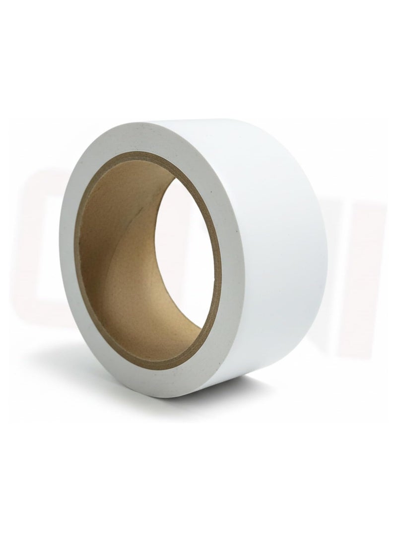 جيني شريط جيني لاصق أبيض آمن، 48 مم × 25 ياردة، لعلامات التحذير، وحواجز الأمان، ومواقع البناء، والمناطق الخطرة، والجدران، والأنابيب، وأرضيات PVC. - Image 1