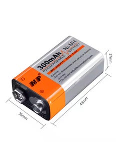 MP MP 9V 6F22 300mAh Ni-MH Rechargeable Battery – Eco-Friendly High Performance – for Toys, Electronics, Solar Systems & More  - Image 4