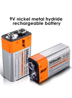 MP MP 9V 6F22 300mAh Ni-MH Rechargeable Battery – Eco-Friendly High Performance – for Toys, Electronics, Solar Systems & More  - Image 3