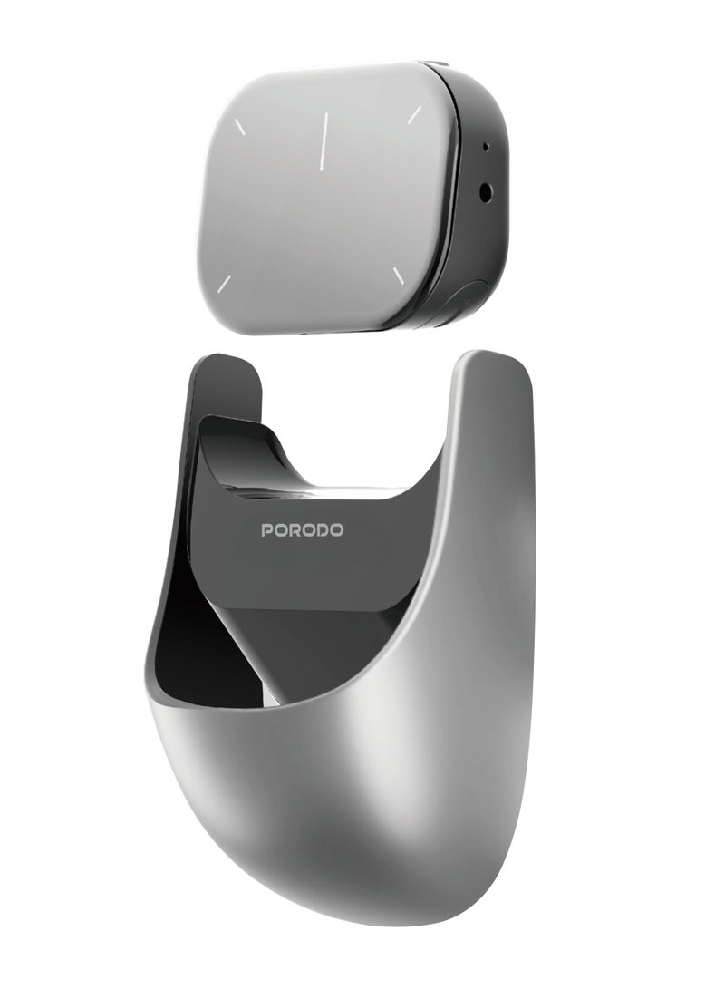 porodo Vireo Smart Wireless Mouse with Spotlight Indicator Light & Touchpad / Dual Device Connectivity / Adjustable DPI / Windows & MacOS Compatibility / 20 Days Working Time / Detachable Design / Desktop & Air Mouse / Suitable for Presentation - Grey - Image 5