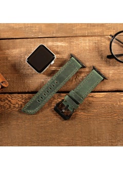 Vagave Apple Watch Compatible Crazy Leather Band with Oval End 42 44 45 mm  - Image 4