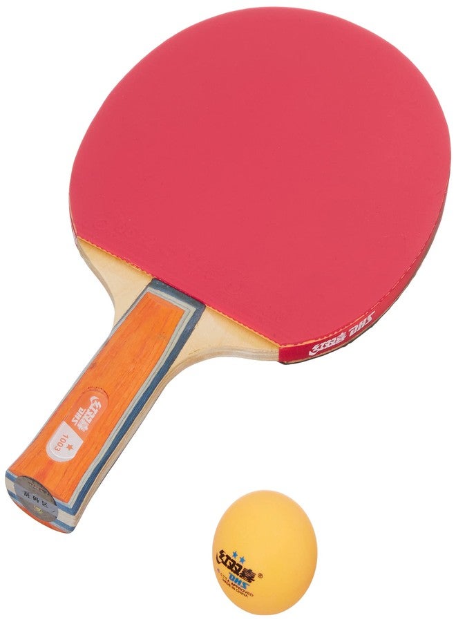 دي إتش أس مضرب تنس الطاولة A1003 DHS مع كرة تنس الطاولة DHS 40 مم نجمتين برتقالي (علبة من 24 قطعة) - Image 2