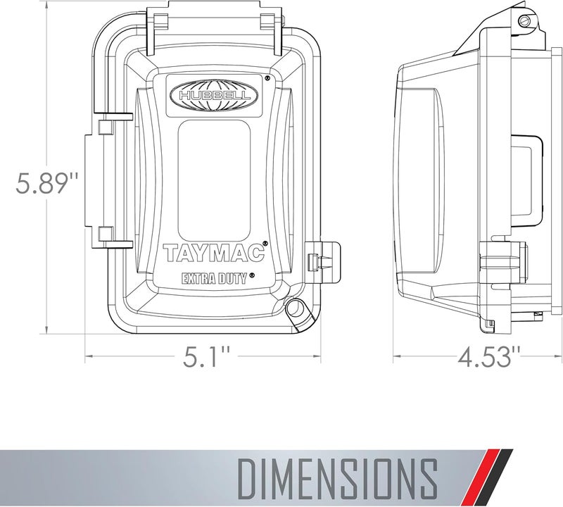 TayMac MKG420CS Nonmetallic Extra Duty Complete in-Use Cover 15 Amp WRTR Self Test GFCI Kit, 1-Gang, Clear/Gray - Image 2
