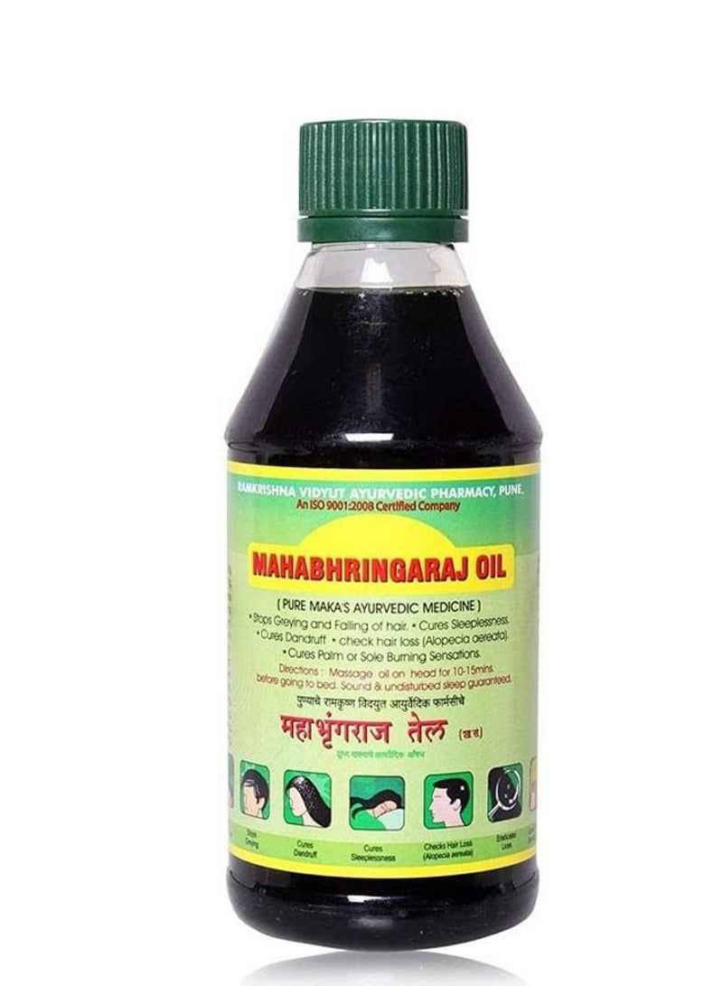 MAKA MahaBhringaraj Ayurvedic Hair Oil By RamaKrishna Vidut Ayurveda 50ml - Image 3