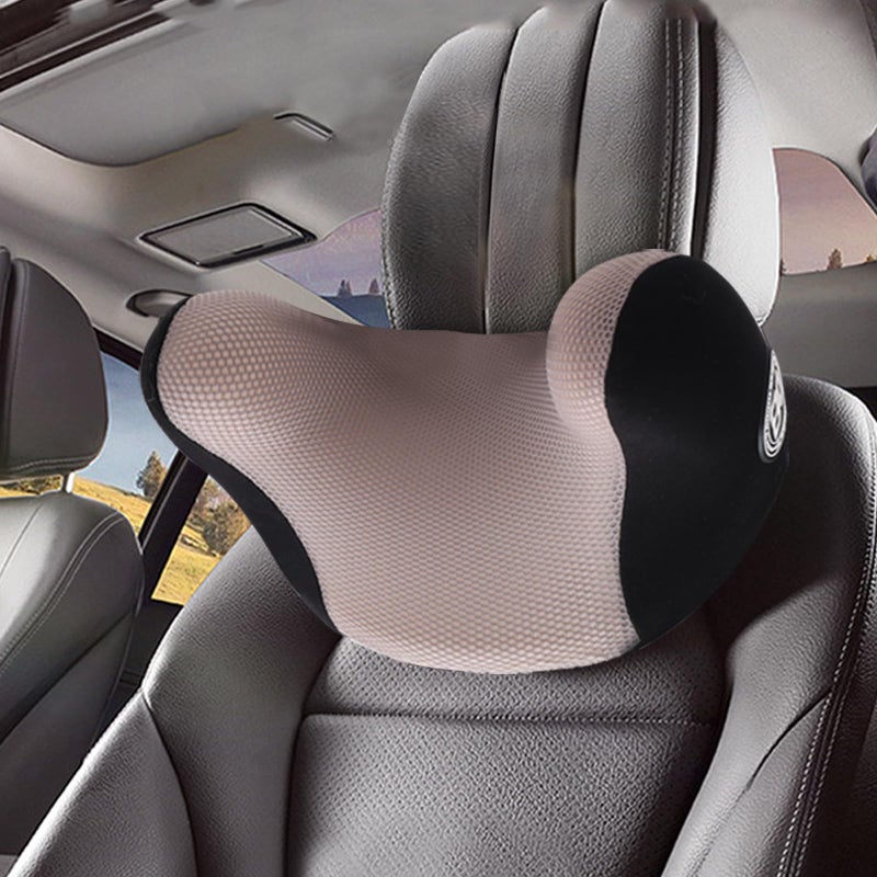 Really Cozy Car Headrest Pillow Car Neck Pillow for Driving with Adjustable Strap 100 Memory Foam and Breathable Removable Cover Ergonomic Design Car Pillow for Neck Pain ReliefLinen gray 1PC