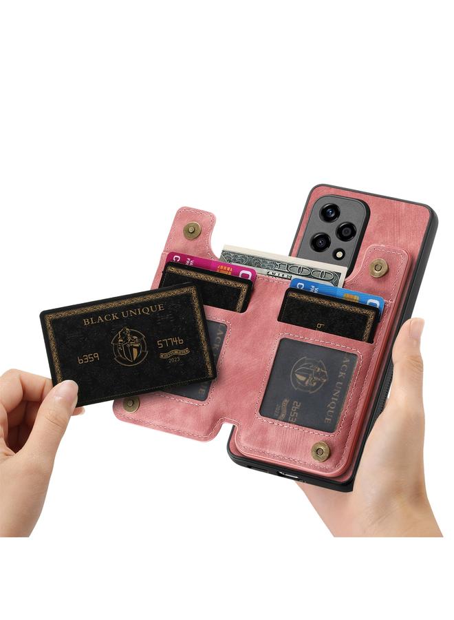 S-TOP Case For Honor X7a Retro Leather Zipper Wallet Back Phone Case - Image 5