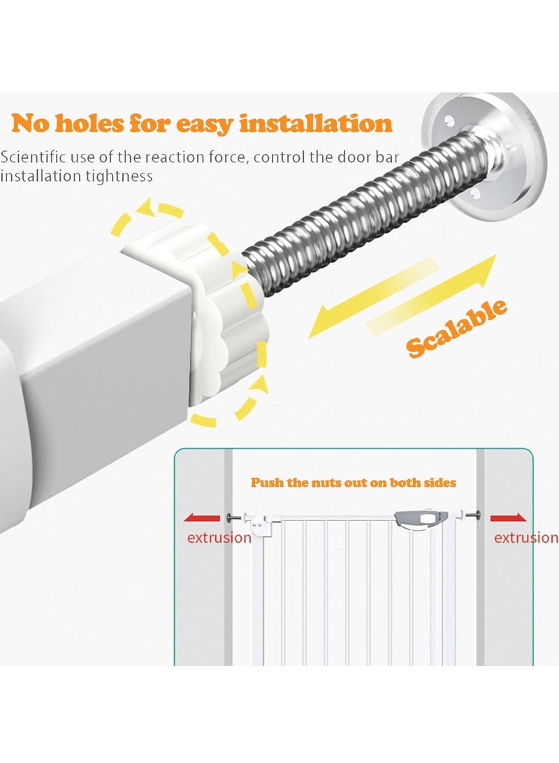 LO.BABY.VE Auto Close Safety Baby Gate, Extra Wide Baby and Pet Safety Gate, Maximum Width 120 cm, with 7 cm, 10 cm, 20 cm Extensions, Suitable for Stairs and Doorways - Image 5