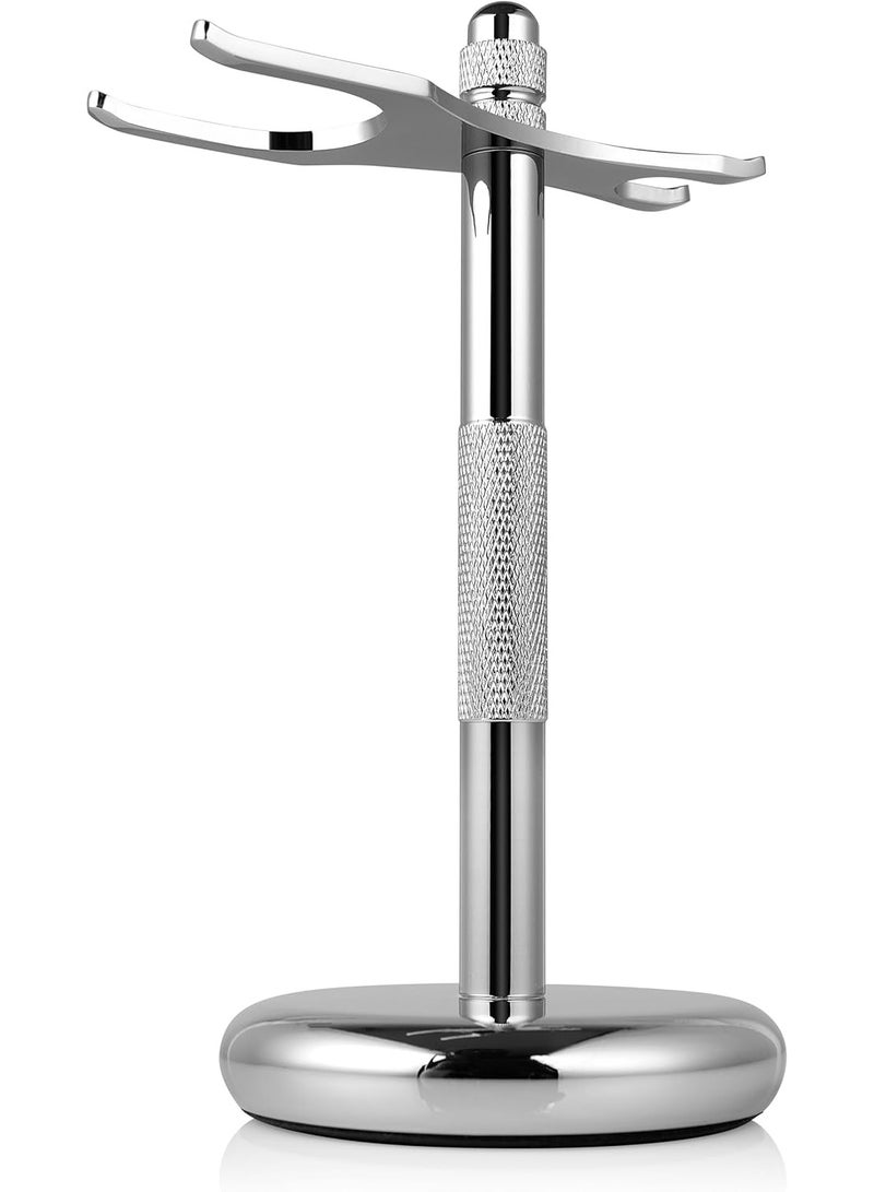 Perfecto Deluxe Chrome Razor and Brush Stand - The Best Safety Razor Stand. This Will Prolong The Life of Your Shaving Brush, metal - Image 4