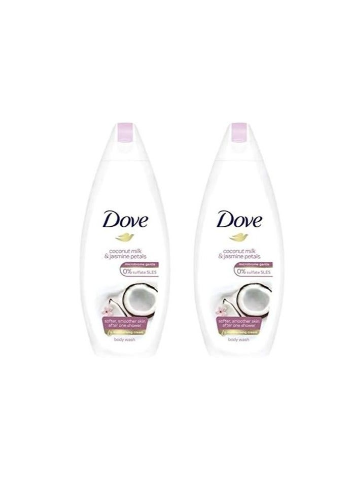 Dove Coconut Milk & Jasmine Petals Body Wash 225ml (Pack of 2)