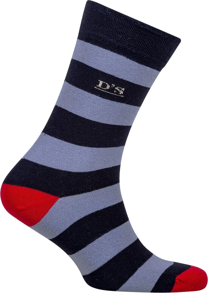 دي أس دامات Ds Damat Men's Cotton Socks with Circle Black