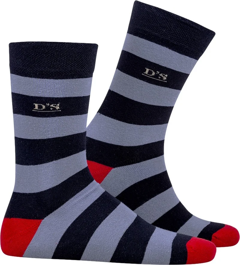 دي أس دامات Ds Damat Men's Cotton Socks with Circle Black