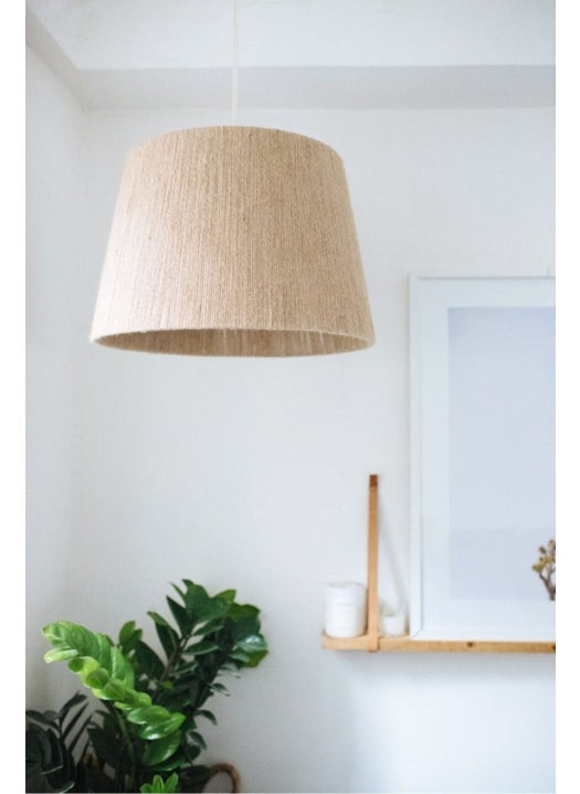 Wicker Bohemian Chandelier, Rustic Chandelier, Jute Chandelier, Natural Chandelier, Wicker Braid Chandelier Khaki 35 x 90 E27 Rustic 1