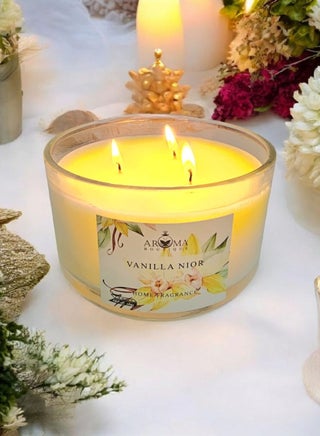 Scented Candle In A Luxurious Large Glass Jar With 3 Wicks  Vanilla Scent - pzsku/Z25C2D5F4321D2B5C4A3BZ/45/_/1740834191/98b9859c-d314-41d6-95f1-c705985ea601
