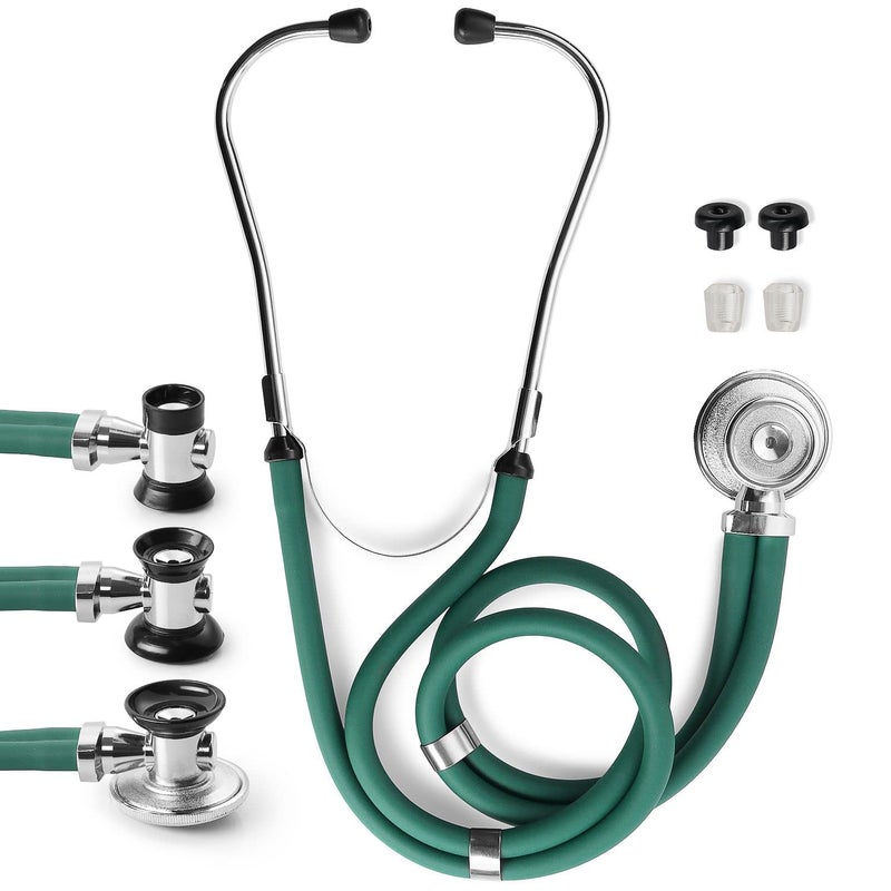 PRIMACARE DS-9295-HG سماعة طبية بطراز سبرايج ربابورت 30" للأطباء والممرضين وطلاب الطب، لون أخضر صيدلاني - Image 1