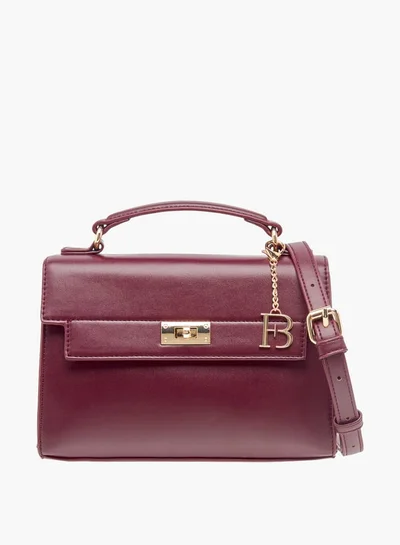 Flora Bella By Shoexpress Women Solid Crossbody Bag with Twist Lock Closure and Detachable Strap