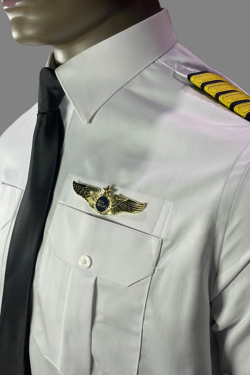 Pro Pilot zone Men’s Short Sleeve Pilot Shirt – American Original – White  - Image 4