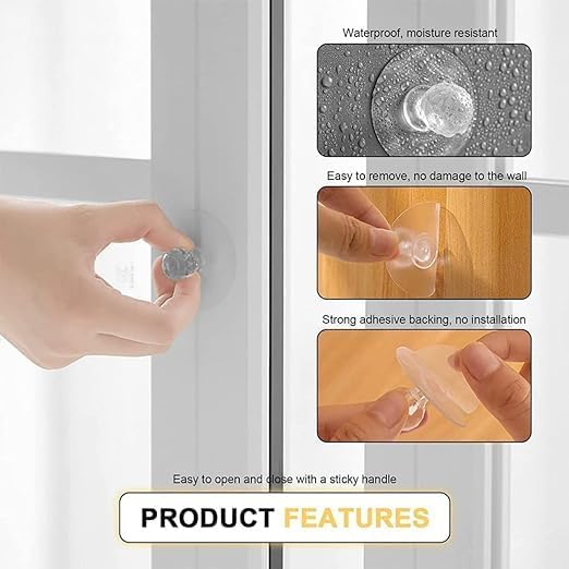 Ranjkri Diamond Crystal Shaped Strong Sticker Sticky Heavy Duty Wall Hooks for Hanging HomeKitchen Bathroom Key Frame Holders Hanging Hook TransparentDaimond Hook 500 - Image 2