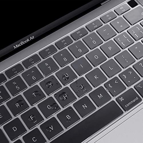 ProElife Keyboard Cover Skin for 2021 2020 MacBook Air 13 inch Apple M1 Chip A2337 / A2179 (Touch ID & U.S Enter) Keyboard Accessories Ultra Thin TPU Protector (Transparent Clear) - Image 5