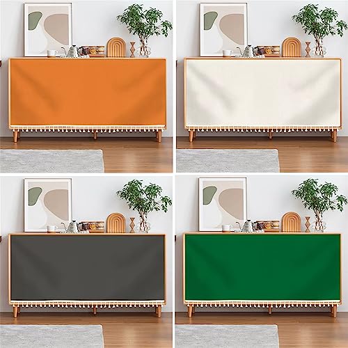 SK Studio Short Curtains for Kitchen, Privacy Closet Curtain Dust-Proof Under Sink Curtains for Small Kitchen Storage Room Black, 43.3" W x 31.5" H - Image 2