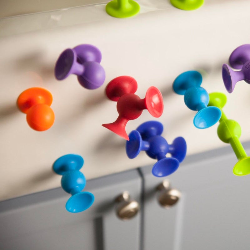 Fat Brain Toys Squigz Deluxe Set - 50-Piece Suction Construction Toys, Suction Bath Toys, Sensory Toys for Kids 3 and Up - Image 5