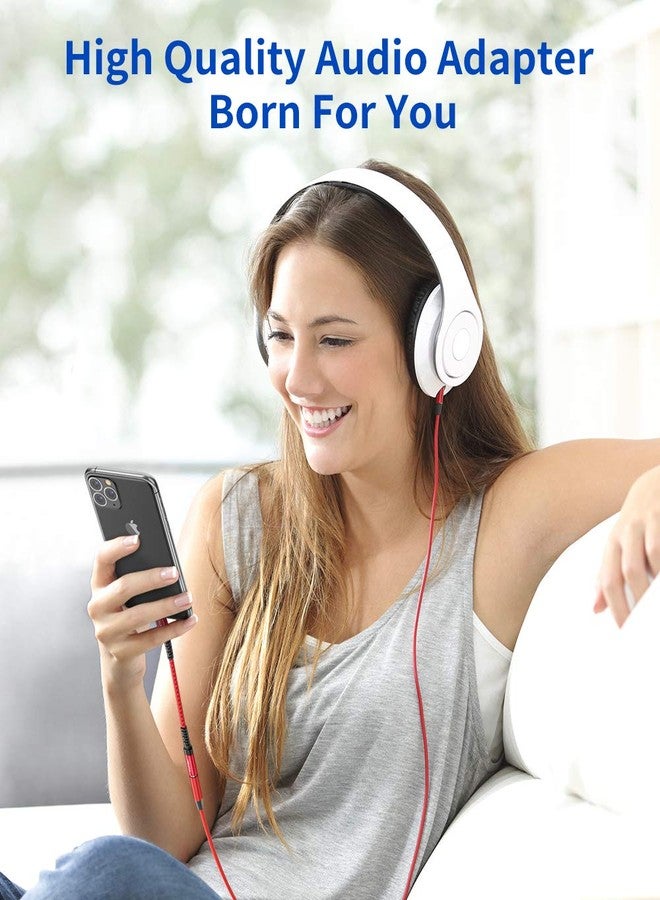 JSAUX Headphone Adapter for iPhone Lightning to 3.5mm Adapter [Apple MFi Certified] Compatible with iPhone 14 Pro Max/14 Plus/13 12 11 Pro Max/SE/XS-Red - Image 5