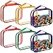Sanwuta 6 Packs Toy Storage Bags PVC Organizing Case Bags with Zipper Waterproof Toy Container for Board Games Building Blocks Puzzles Small Toys and Kids BooksSmallBright Color - Image 3
