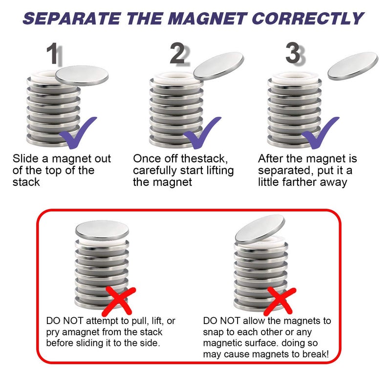 E BAVITE Super Strong Neodymium Disc Magnets with Double Sided Adhesive, Powerful Permanent Rare Earth Magnets, 1.26 inch D x 1/8 inch H 2 Packs, 30X3mm-2P - Image 3