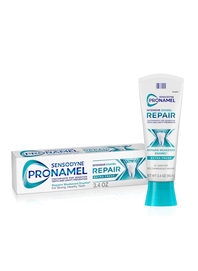 Sensodyne Pronamel Intensive Enamel Repair Toothpaste for Sensitive Teeth, to Reharden and Strengthen Enamel, Extra Fresh - 3.4 Ounces
