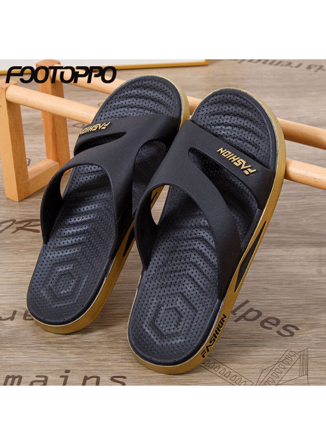 Footoppo Beach Sandals For Men, Trendy Outdoor Open-toe Non-slip Slippers, Men's Summer Bathroom Slippers For College Students - Image 1