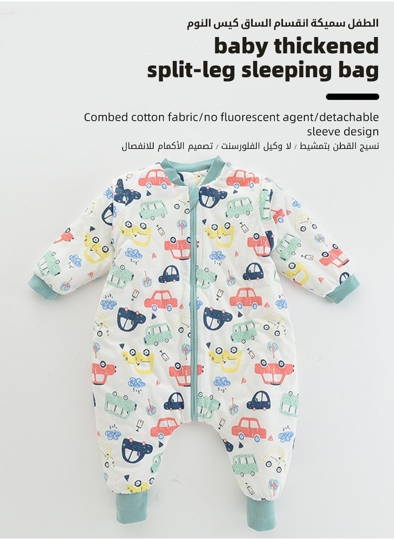 MIXDE Baby Sleep Sack, Soft Baby Sleeping Bag, Swaddling Blanket, Swaddle Wrap, Pure Cotton Wearable Blankets with Removable Sleeves and Legs, Easy Zip Access Nappy Change, for Newborn Babies 1-3 Years  - Image 2