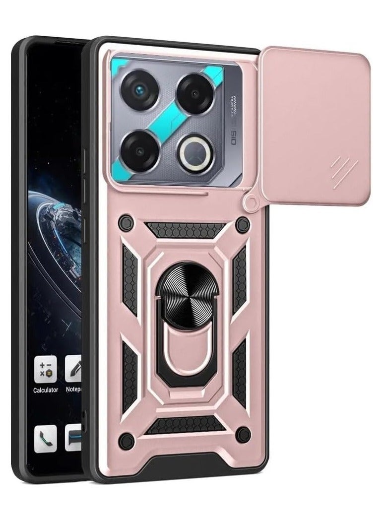 general Compatible with Infinix GT 20 Pro Case, Case with Slide Camera Cover Heavy Duty Shockproof Magnetic Ring Holder Kickstand Case for Infinix GT 20 Pro