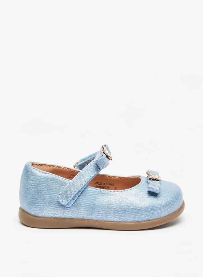 Barefeet Butterfly Accent Lightweight Mary Jane Shoes with Hook and Loop Closure