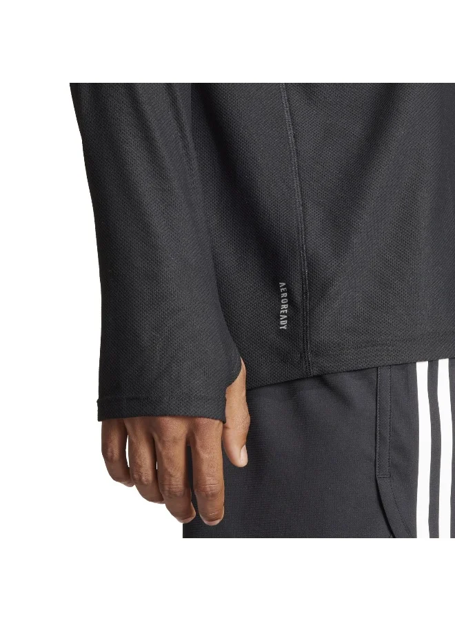Adidas Otr B Ls Black Running T-Shirts For Men XS