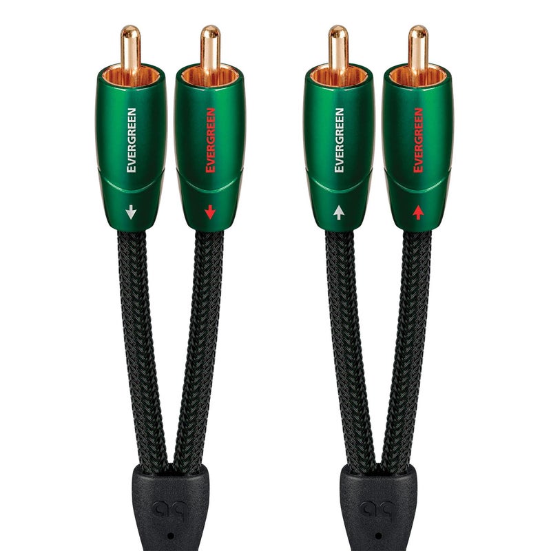 AudioQuest Evergreen 1m 3.28 feet RCA to RCA 1m 3'4" - Image 1