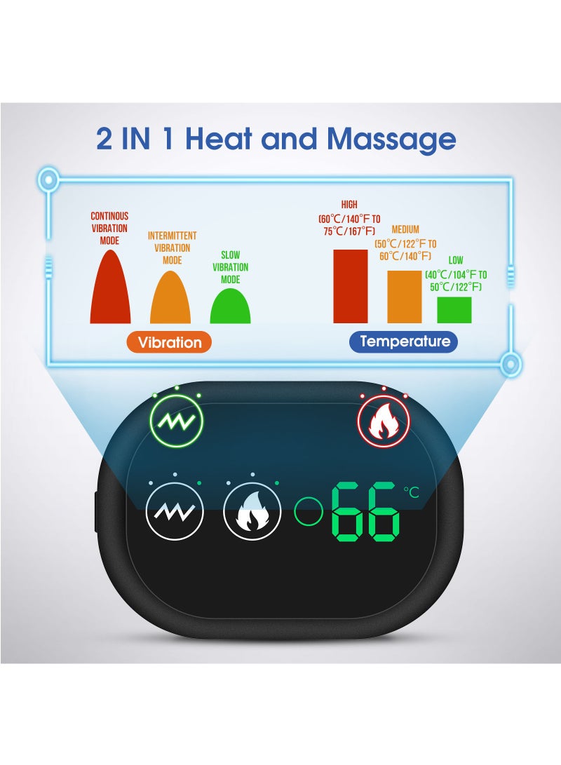 Electric Heating Shoulder Brace, LED Display, Vibration Shoulder Massage Support Belt Strap, For Arthritis Joint Injury Pain Relief - Image 4