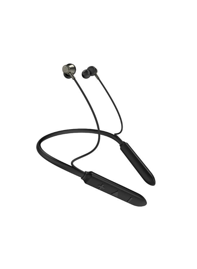 PUKON NB60 Wireless Bluetooth Neckband In-Ear Earphones with 30 Hours Playtime, LED Display, Magnetic Sports Design, SD Card Support, 1 Year Replacement Warranty – Black - Image 2