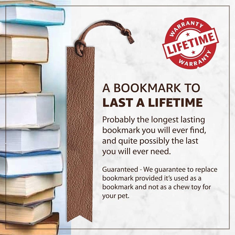 لي آرت علامات مرجعية من جلد الجمل الأصلي - علامات مرجعية مصنوعة يدويًا من الجلد (15 × 2 سم) علامات مرجعية للكبار والأطفال والقراء والرجال والنساء هدايا لمحبي الكتب (أسود وبني) - Image 2