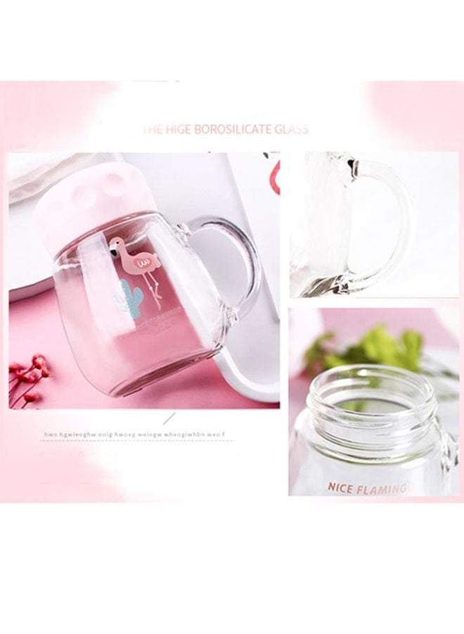 Loquat Portable Creative Cartoon Pattern Mug Clear/Pink/Blue 12x8cm - Image 3