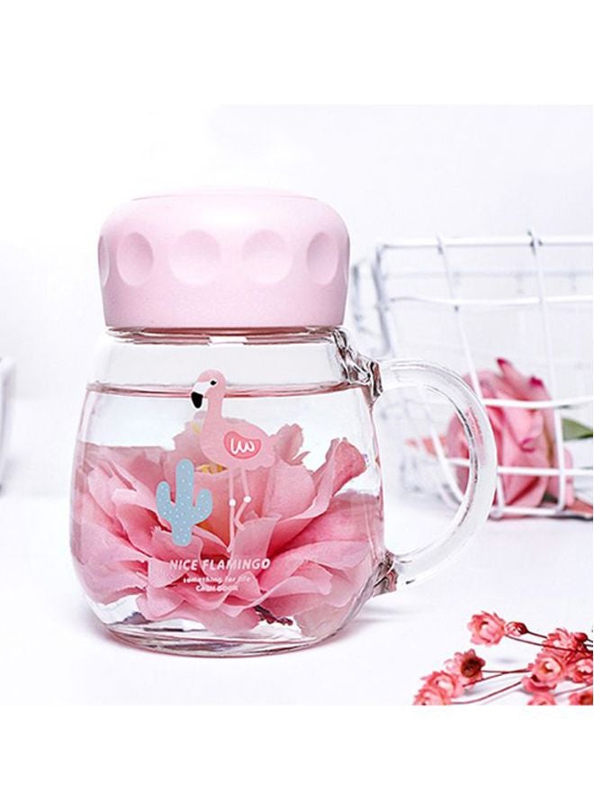 Loquat Portable Creative Cartoon Pattern Mug Clear/Pink/Blue 12x8cm - Image 2