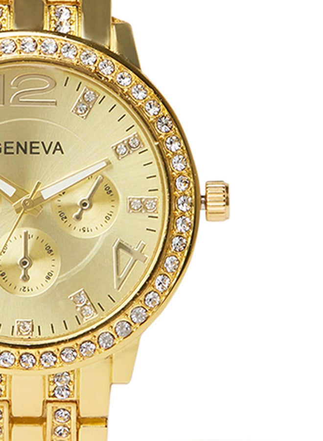 Geneva Women's Water Resistant Stainless Steel Analog Watch AWNTG-01-W0011 - 37 mm - Gold - Image 5
