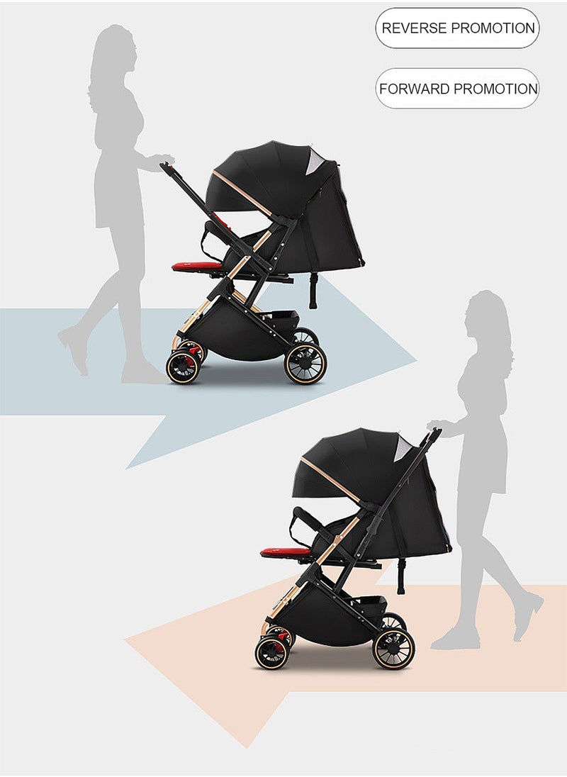 MaBaby - Baby Stroller, Travel System Pram, Lightweight Stroller, Reversible Handle,Travel Stroller with Adjustabel Footrest and Backrest, Can Sit and Lie - Image 1