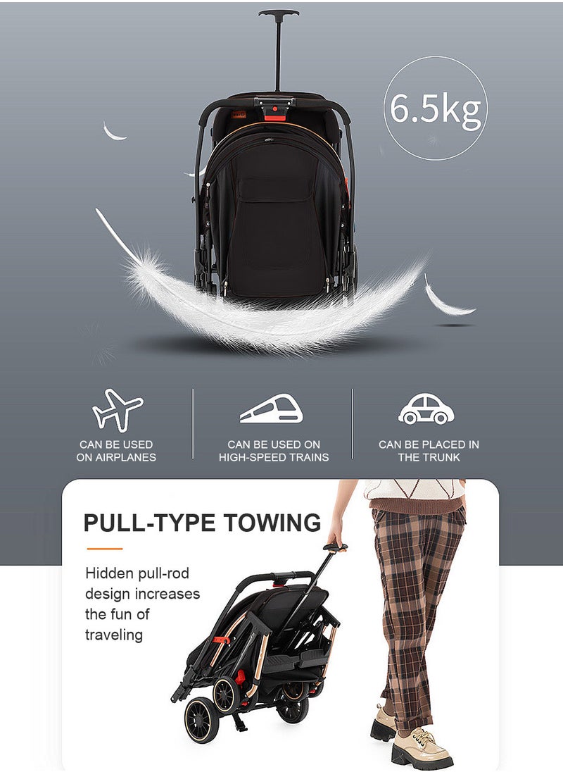 MaBaby - Baby Stroller, Travel System Pram, Lightweight Stroller, Reversible Handle,Travel Stroller with Adjustabel Footrest and Backrest, Can Sit and Lie - Image 1