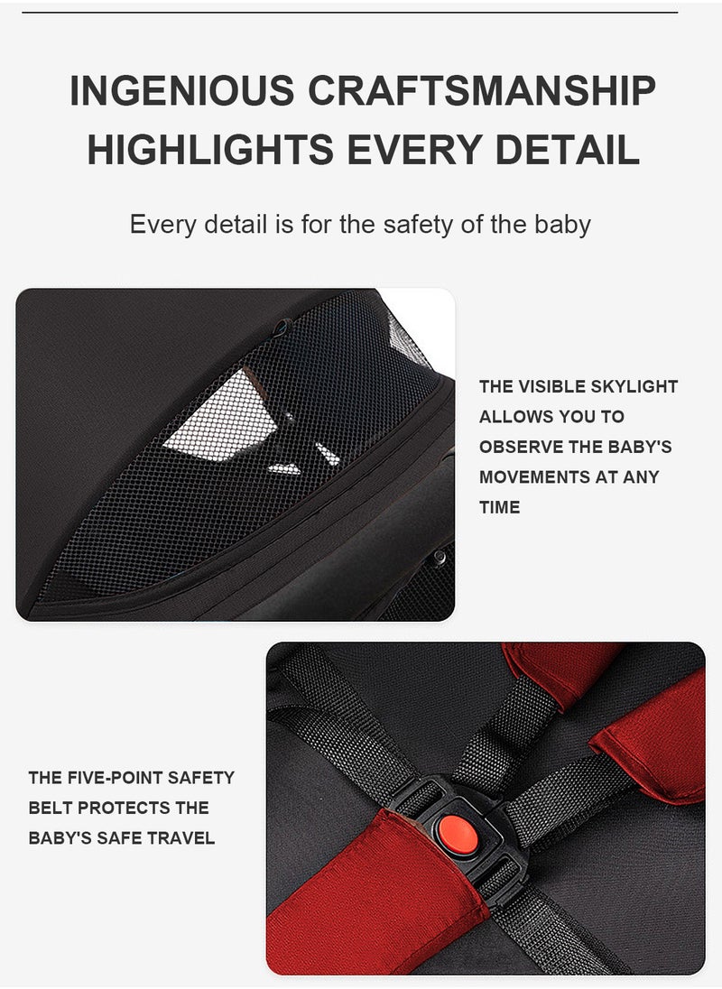 MaBaby - Baby Stroller, Travel System Pram, Lightweight Stroller, Reversible Handle,Travel Stroller with Adjustabel Footrest and Backrest, Can Sit and Lie - Image 1