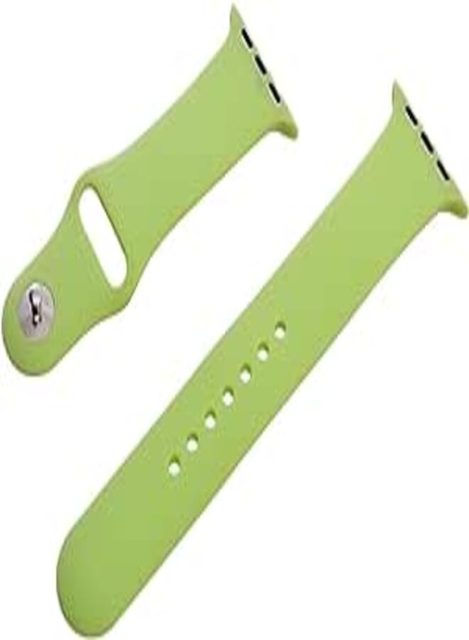 Generic Silicone Adjustable And Expandable Watch Strap With Modern Design For Unisex Compatible With Smart Watches 42/44/45 MM - Green