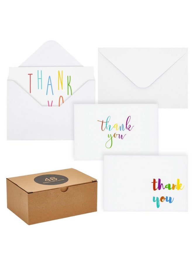 Juvale 48 Pack 4X6-Inch Bulk Thank You Cards With Envelopes - Appreciation Gift Note For Teachers And Kids (6 Assorted Designs) - Image 5