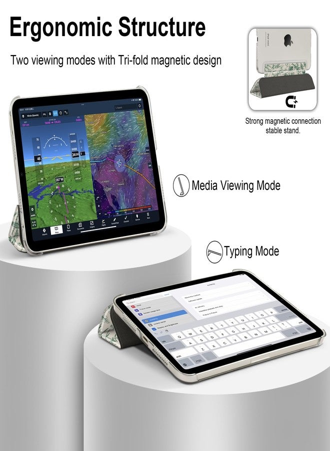 DONGKE غطاء DONGKE الذكي لجهاز iPad mini 7 (A17 Pro) 2024 و iPad mini 6 2021 مقاس 8.3 بوصة، نحيف وقابل للطي، مصنوع من البولي كربونات الصلب الشفاف، مع غطاء خلفي ذكي لجهاز iPad mini من الجيل السابع/السادس [تشغيل/إيقاف تلقائي] - تصميم نباتي وتوتي - Image 3