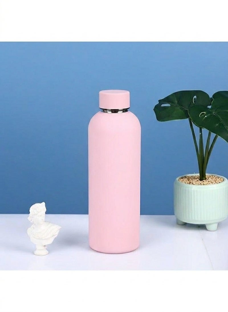 Thermal Water Bottle 500ml - Thermal Bottle, Stainless Steel, BPA Free, Insulating, Hot and Cold, Leak Proof, Ideal for Car, Office, Workout, Bike, Hiking, Sports, Gift. (Pink) - Image 1