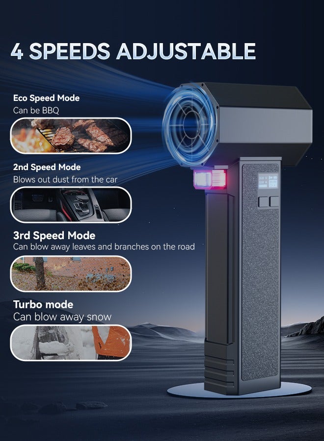 إسكدنيا منفاخ هواء توربيني لإزالة الرمال من السيارات، منفاخ سيارات لإزالة الغبار، قوة دفع 1600 جرام، 750 وات، سرعة رياح 60 متر/ثانية - Image 3