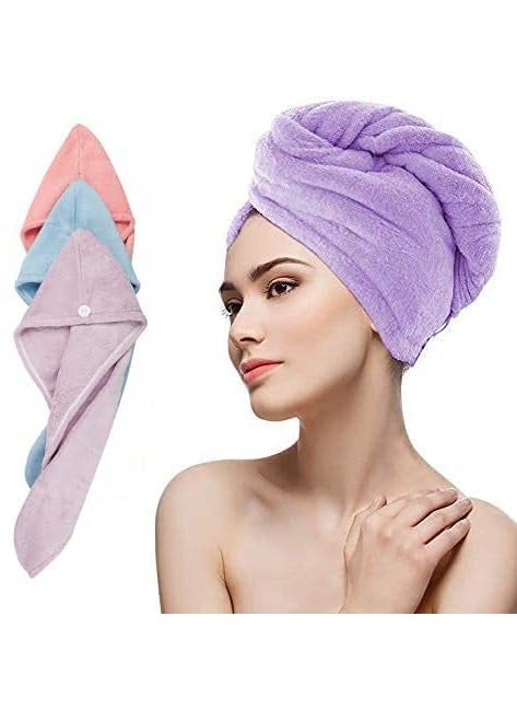 Generic Art of Gir GUJARAT Hair Towel Wrap Absorbent Towel Hair Drying Bathrobe Magic Hair Warp Towel Super Quick Drying Microfiber Bath Towel Hair Dry Cap Salon Towel Multicolor  - Image 1