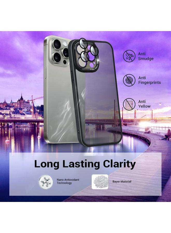 S-TOP Case For iPhone 15 Colorful Armor Lens Film Translucent Skin Feel Phone Case - Image 4